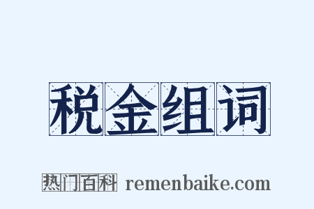 税金组词是什么意思的图片